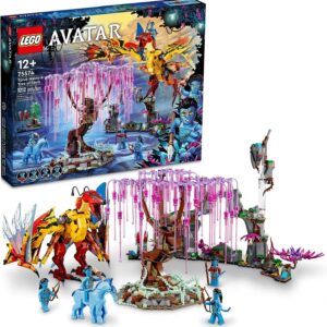 Lego Avatar Toruk Makto & Tree of Souls 75574 Building Set - Movie Inspired Toy Set with Jake Sully and Neytiri Minifigures, Direhorse Animal Figure, Glow in The Dark Pandora Adventure