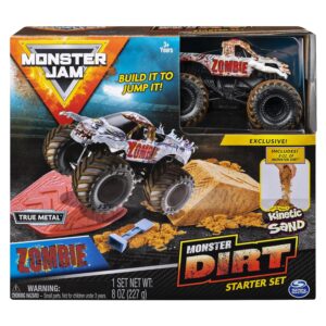 Monster Jam Zombie Monster Dirt Starter Set, Featuring 8oz of Monster Dirt and 1:64 Scale Die-Cast Monster Jam Truck For The Kids Age 3+
