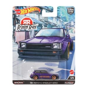 Premium : Hot Wheels Car Culture Ronin' Run - '81 Toyota Starlet KP61 - 1:64 Scale Model