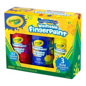 Crayola 8-Ounce Primary Washable Fingerpaint