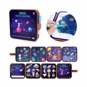 VaayToi Water Painting Book for Children Reusable, Magic Coloring Book with Water Pen, Drawing Coloring Book