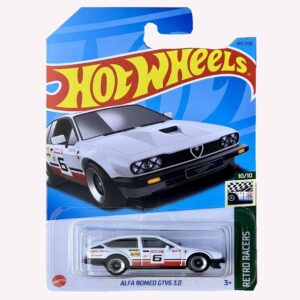 NEW HOT WHEELS 2023 ALFA ROMEO GTV6 3.0 - No.185/250 RETRO RACERS - WHITE - LONG